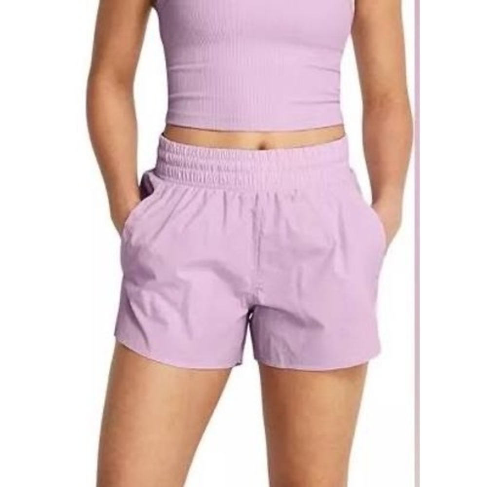Under Armour Womens Flex Woven 3in Crinkle Shorts Lavender XL NWT Athletic